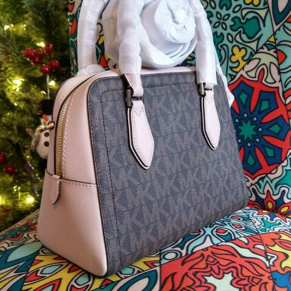 Michael Kors | Bags | Brand New Michael Kors Ayden Medium Logo And Faux Leather Satchel In Soft 